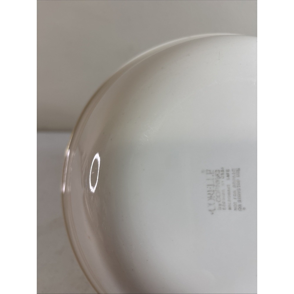 Corelle BLUE LILY Vegetable Serving Bowl 8.5" Single Blue Line Sandstone Beige - Picture 5 of 5